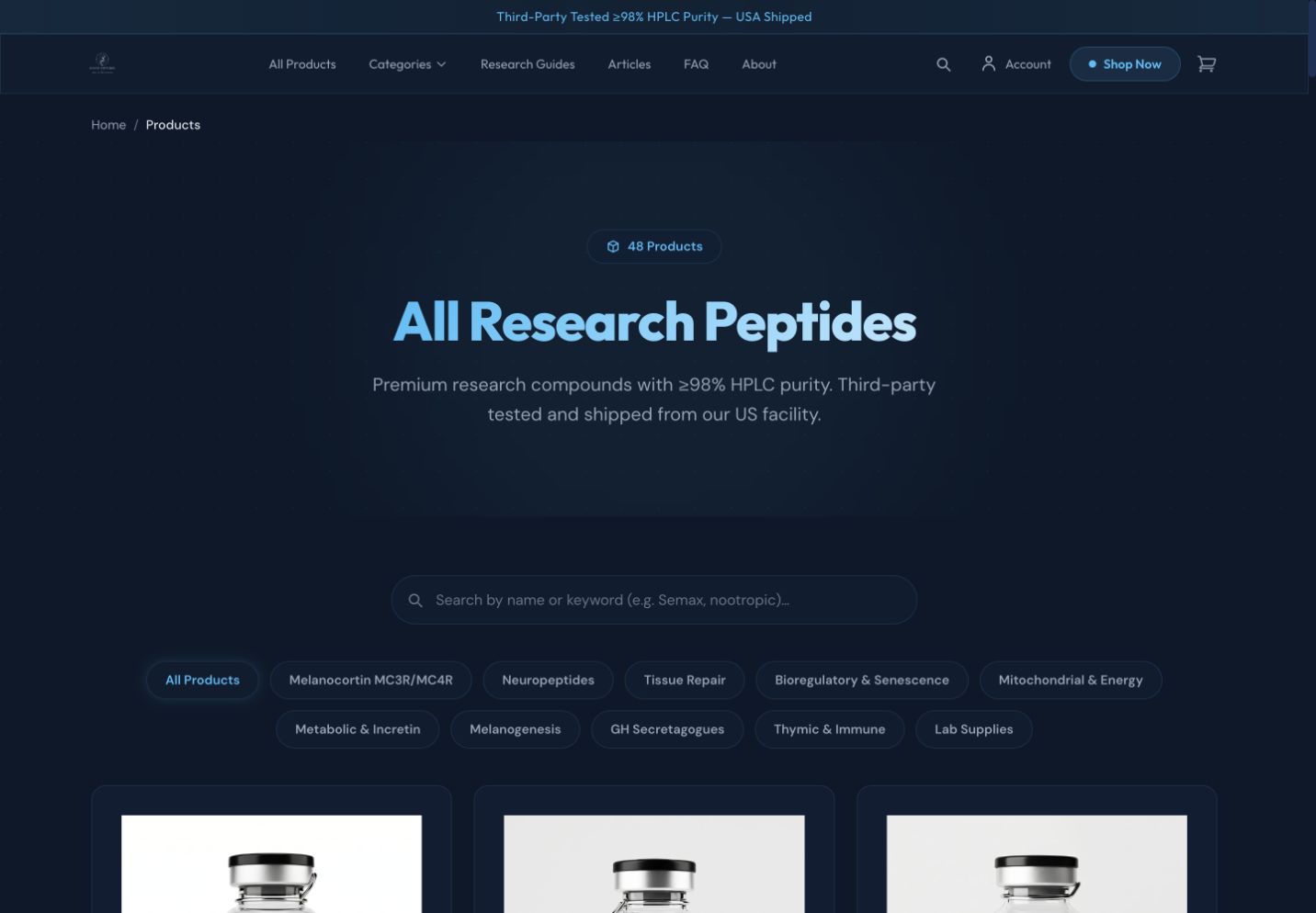 Elyte Peptides buying portal built by Sales On Demand
